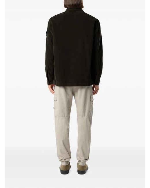 Stone Island Black Overshirt Coal for men