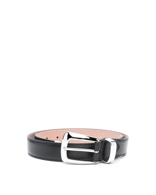 Khaite White Benny Leather Belt