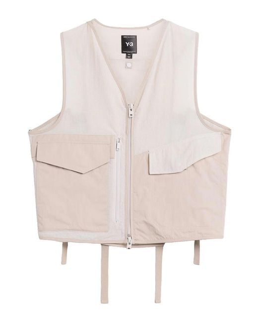 Y-3 Natural Vest With Pockets for men