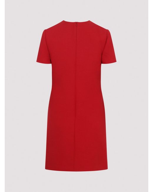 Valentino Red Wool Mini Dress