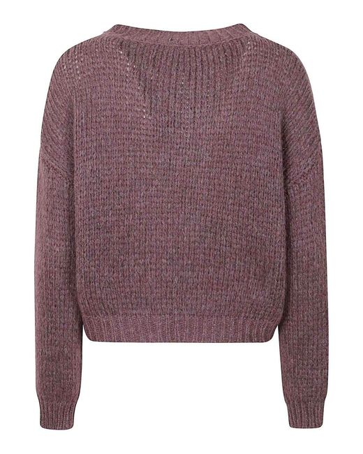 Roberto Collina Purple Crew Neck