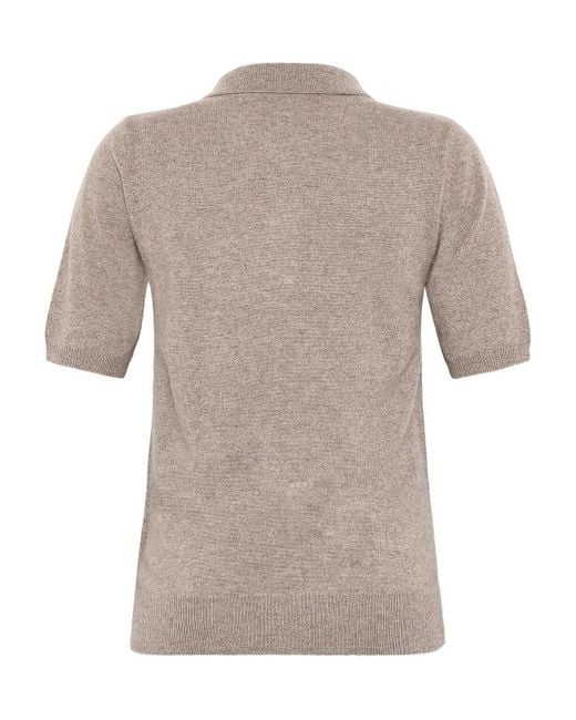 EMERSON RENALDI Natural Button-Down Polo Shirt