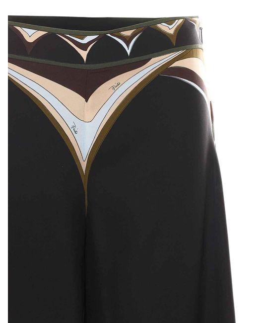Emilio Pucci Black Fari Print Pants
