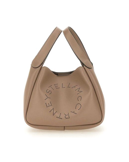 Stella McCartney Natural Shoulder Bag With Logo