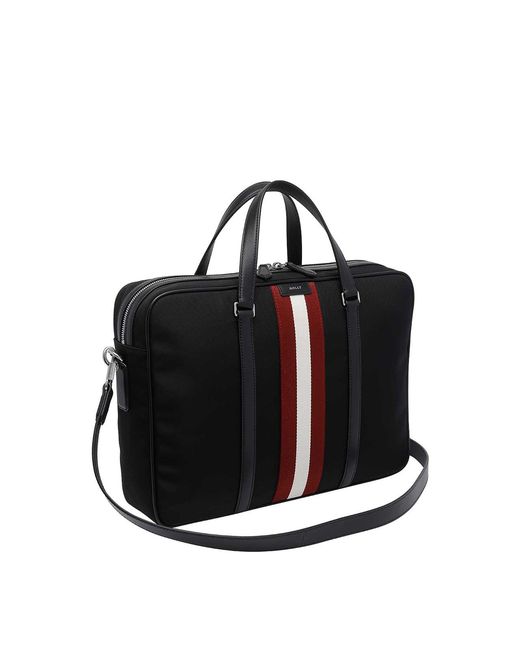 Code Briefcase Bally Code Briefcase in Black for Men | Lyst