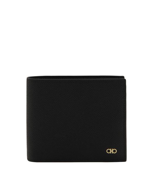 Ferragamo Black Leather Wallet for men