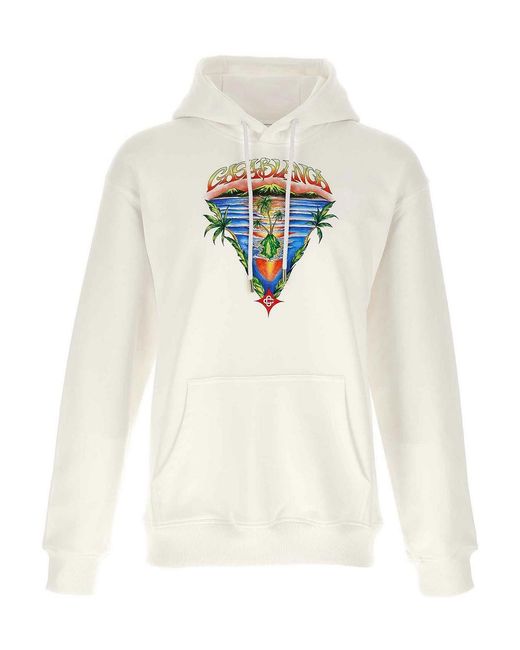 Casablanca White Innocence Triangle Sweatshirt for men
