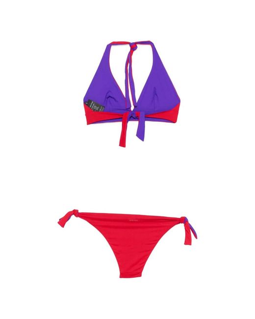 Fisico Red Reversible Bikini Set