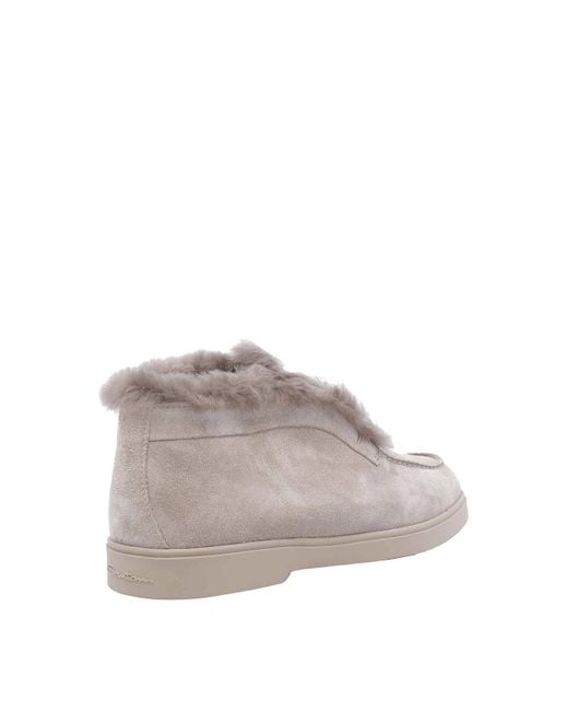 Santoni Gray Desert Suede Bootie