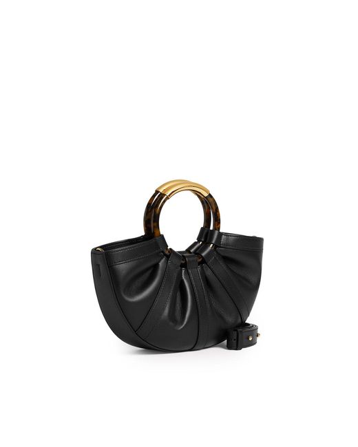 Coccinelle Black Small Shell Leather Bag