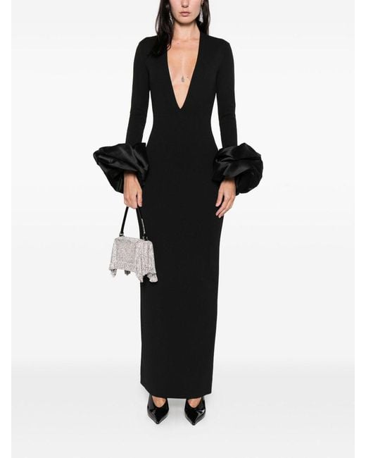 Solace London Black Valerie Maxi Dress