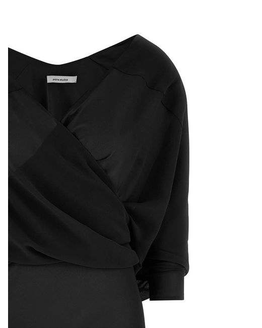 Entire studios Black Asymmetrical Skirt Dress