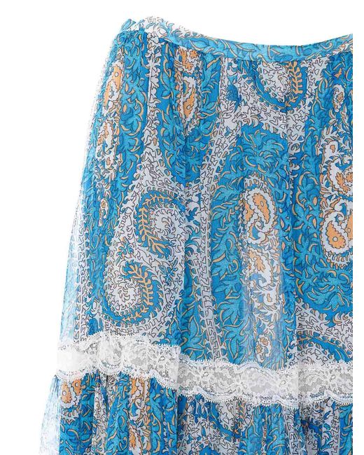 Etro Blue Light Skirt