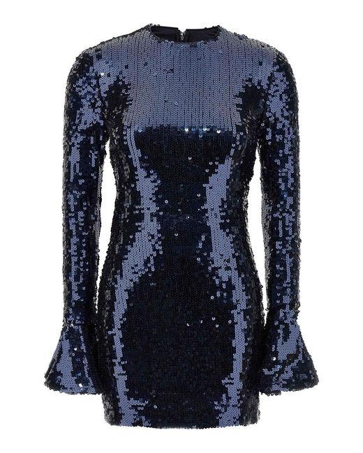 ROTATE BIRGER CHRISTENSEN Blue Sequin Dress