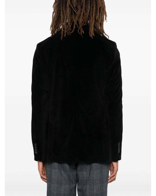 Circolo 1901 Black Velvet Single-Breasted Jacket for men