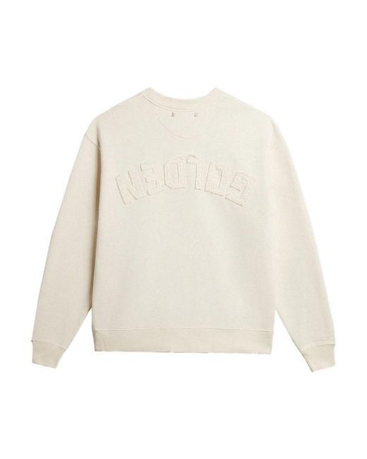 Golden Goose Deluxe Brand White Cotton Crewneck Sweatshirt