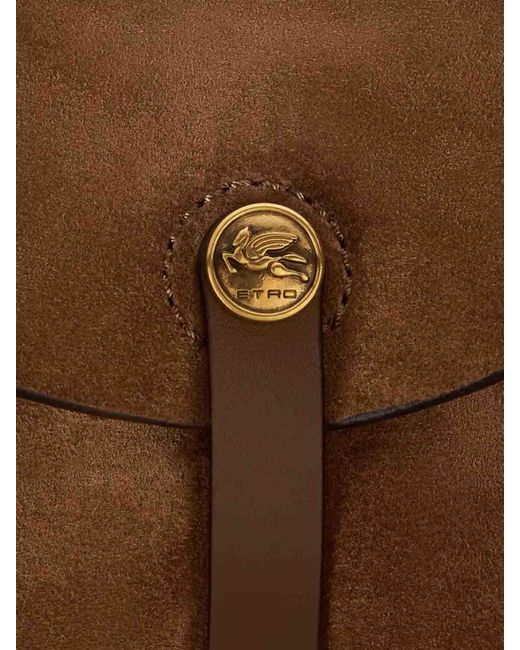 Etro Brown Small Pony Bag