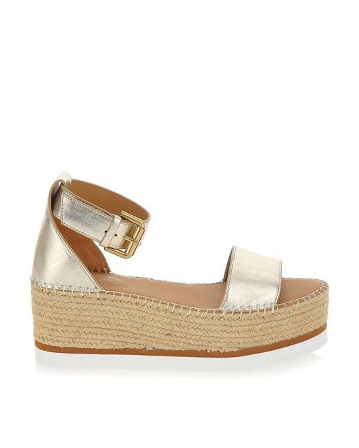 See By Chloé Natural Glyn Espadrillas Plateau