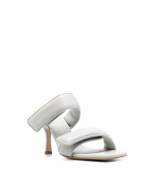 Gia Borghini White Perni Leather Sandals