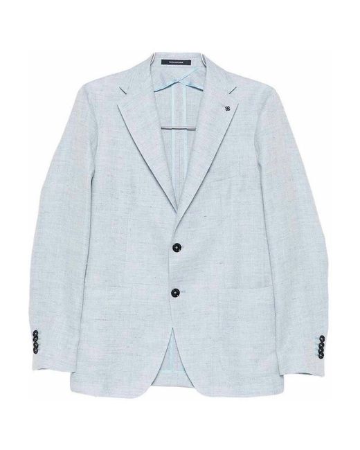 Tagliatore Blue Single-Breasted Blazer for men