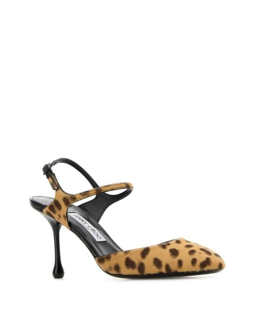 Jimmy Choo Metallic Pixie Leopard Pumps