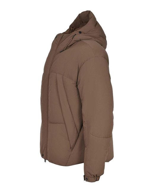 JG1 Brown Jacket Made Of Nylon for men