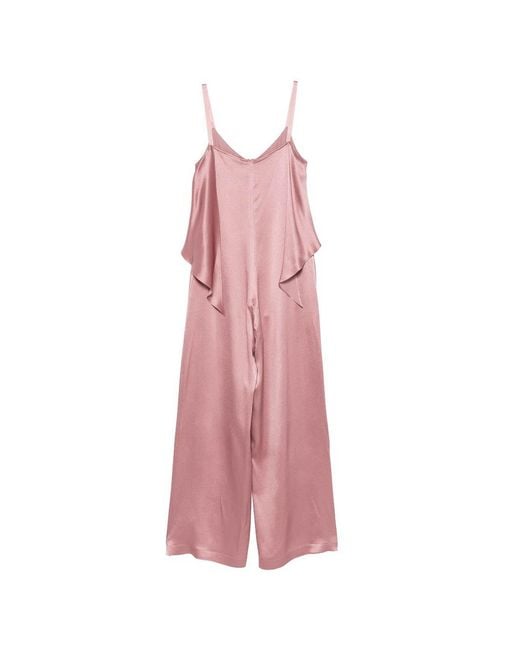 Antonelli Pink Milena Jumpsuit With Thin Straps