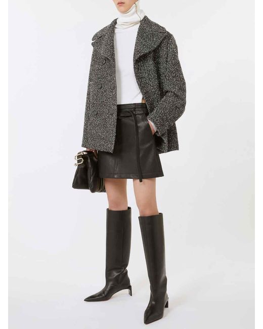 Sportmax White Zip-Up Turtleneck Sweater