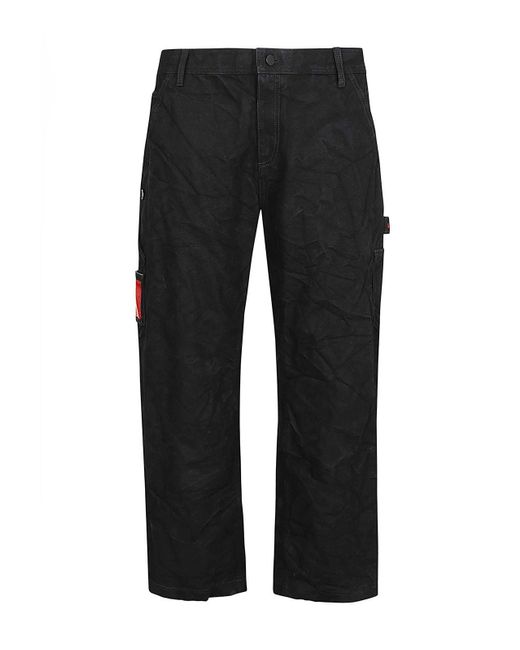 44 Label Group Black Casual Trousers for men