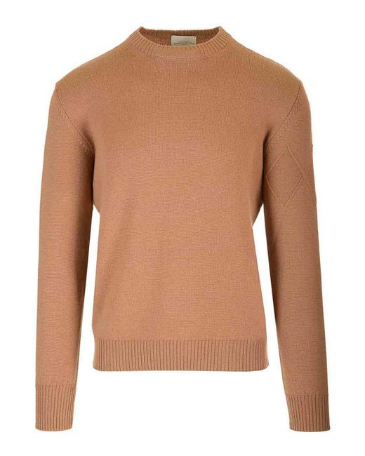 Ballantyne Men's Brown Cotton And Cashmere Sweater