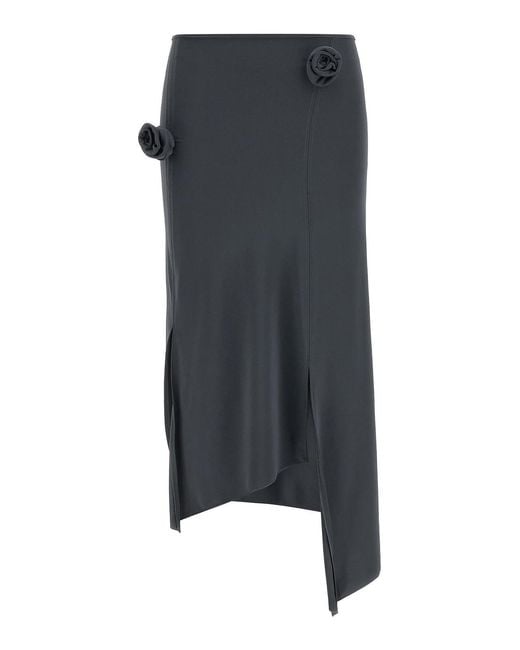 Coperni Black Flower Skirt
