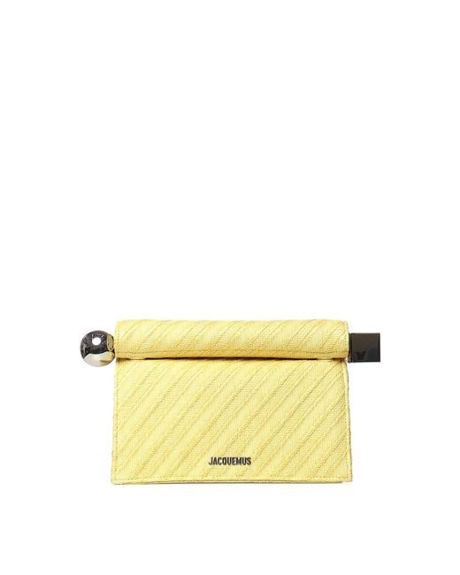 Jacquemus Yellow Rond Carr Clutch