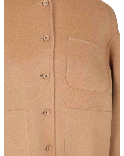 Max Mara Brown Wool Shirt Jacket