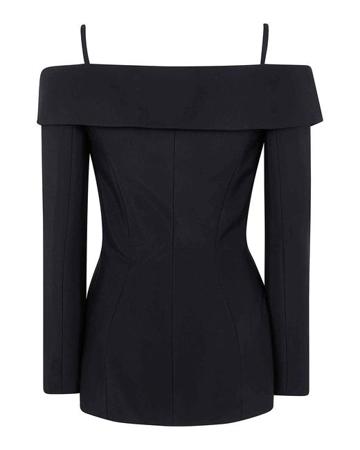Mugler Black Long Sleeves Top