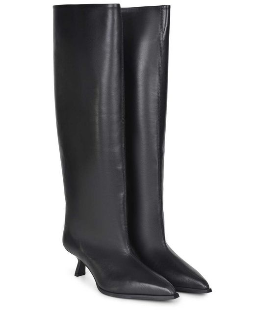 Poeve Gray Boots Made Of Leather