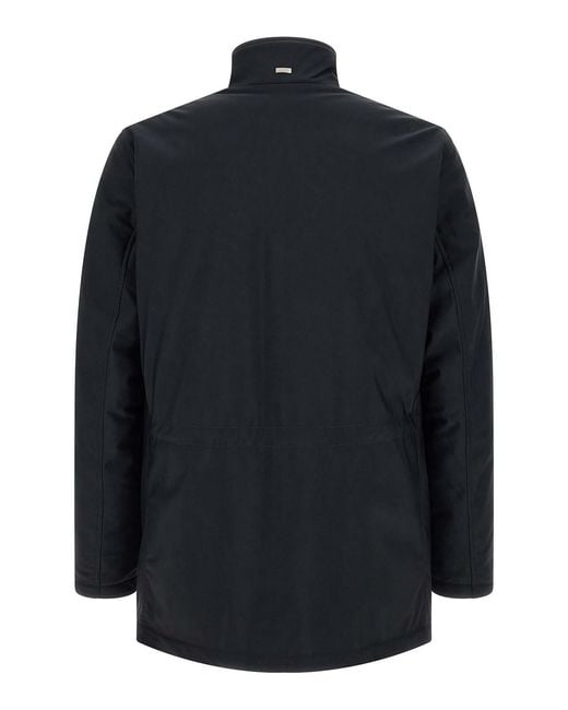 Herno Black High Neck Jacket for men