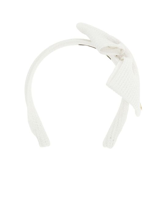 Maison Michel White Beth Headband