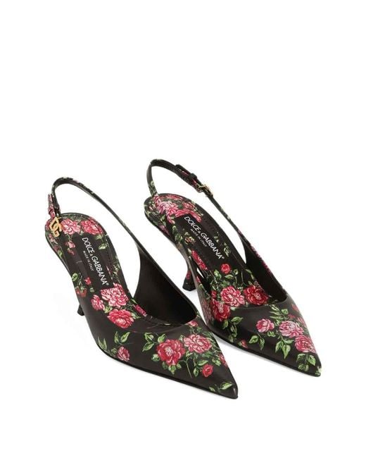 Dolce & Gabbana Black Lollo Slingback Pumps