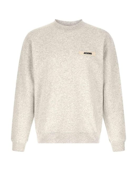 Jacquemus White Le Sweatshirt Gros Grain Sweatshirt for men
