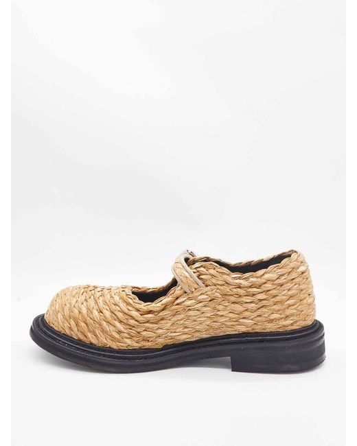 Moschino Natural Flat Shoes