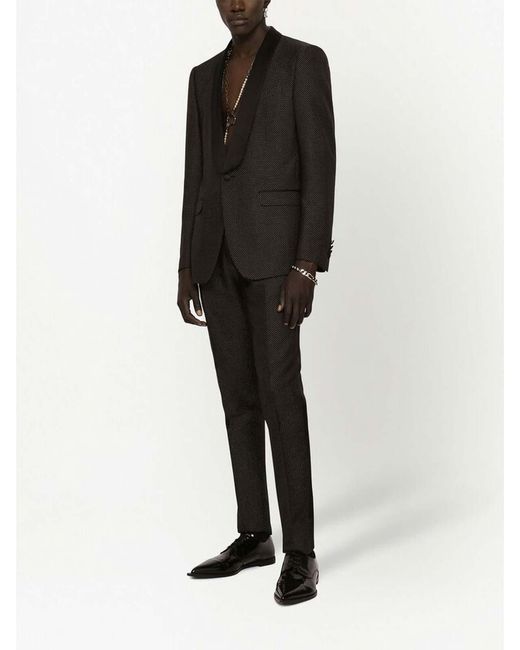 Dolce & Gabbana Black Micro-Dot Blazer for men