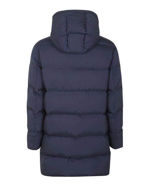 Fay Blue Padded Nylon Down Jacket Padded for men