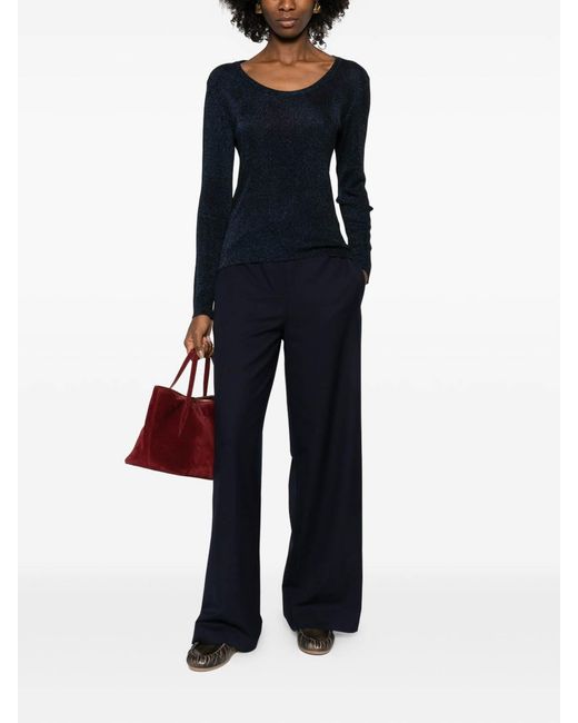 Fabiana Filippi Blue Crewneck Sweater