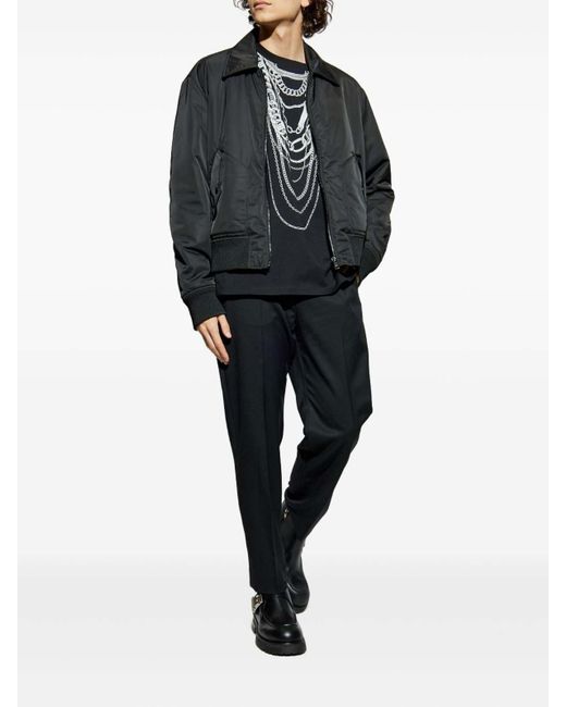 Balmain Black Printed T-Shirt for men
