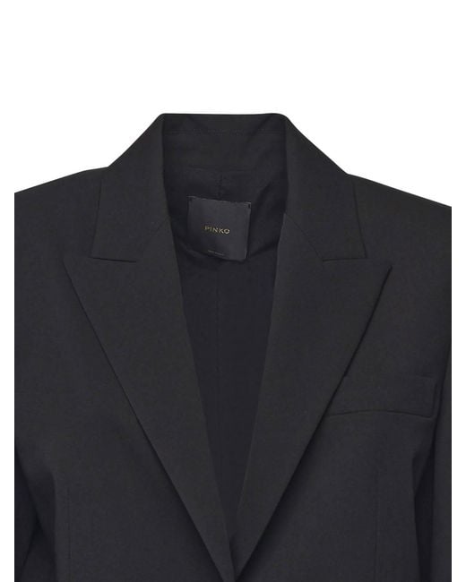 Pinko Black Single-Breasted Blazer
