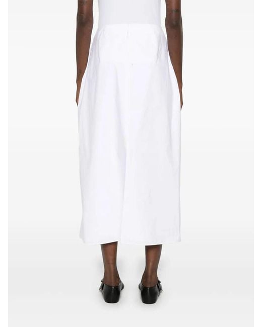 Carven White Sk217 Skirt