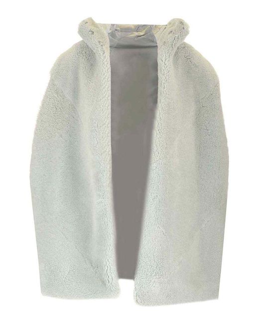 Rick Owens White Shearling Vest