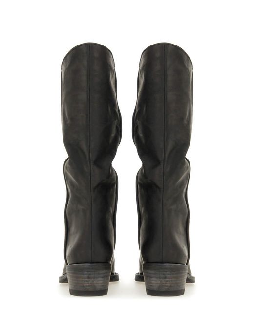 Khaite Black Clive Leather Boots