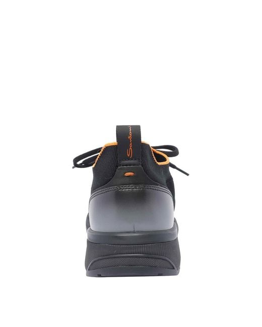 Santoni Black Sneakers for men
