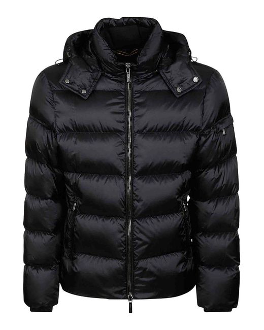 Moorer Black Padded Down Jacket for men